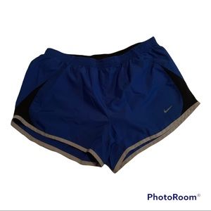 Blue nike running shorts